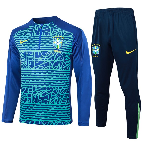 Sweatshirts Brasilien 2024-2025 Grün Blau 3